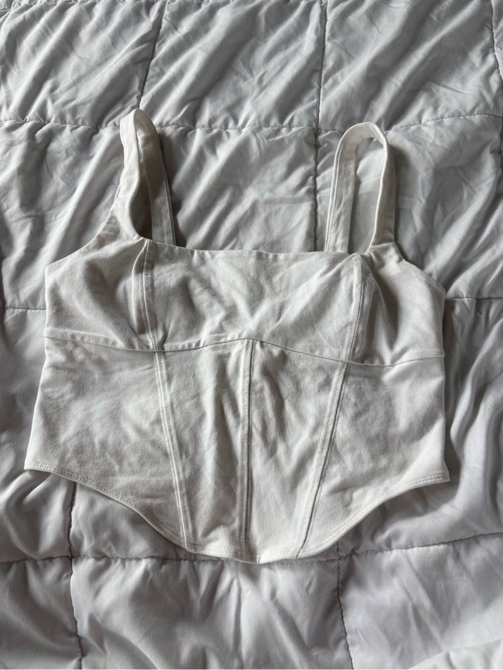 Garage White Cropped Tank